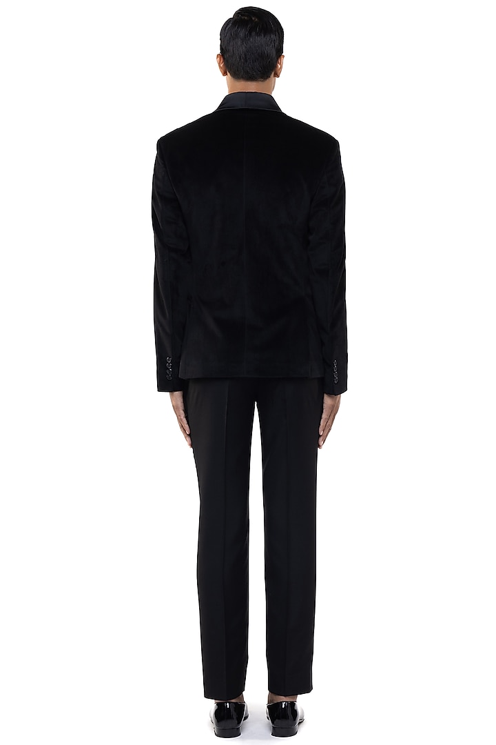 Black Velvet Tuxedo Set by SDS by KUSHAL SHAH at Pernia's Pop Up Shop
