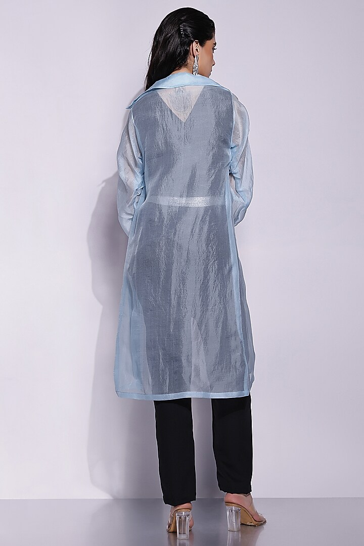 Light Blue Organza Overlay by Devina Juneja at Pernia's Pop Up Shop