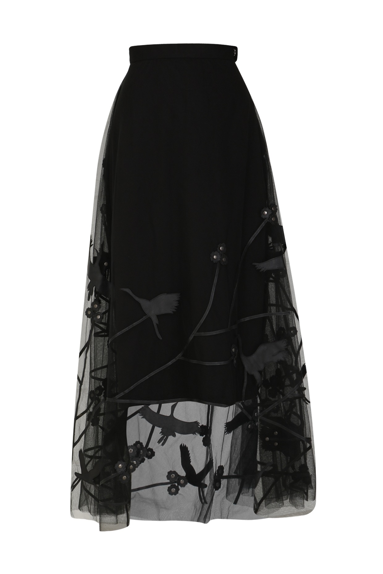 black work maxi skirt