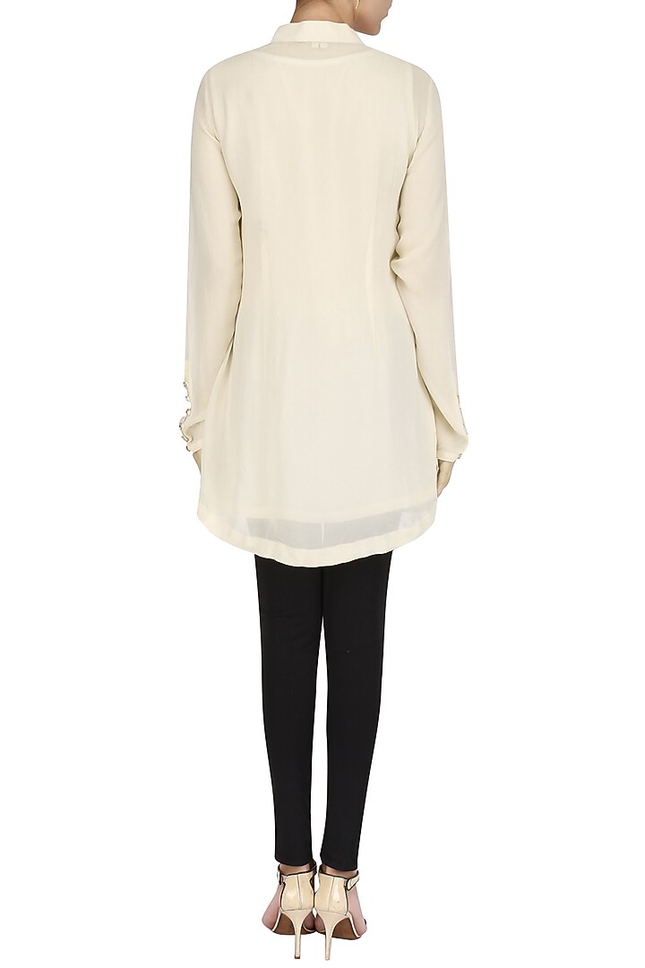 Cream embroidered tunic available only at Pernia's Pop Up Shop.