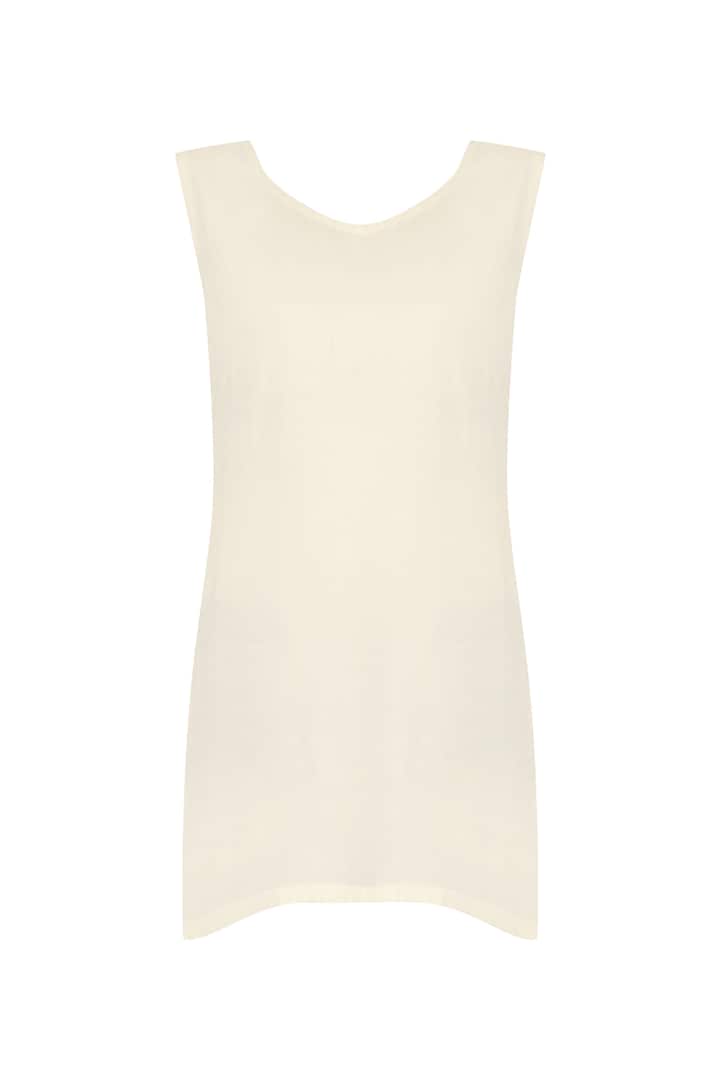 Cream embroidered tunic available only at Pernia's Pop Up Shop.