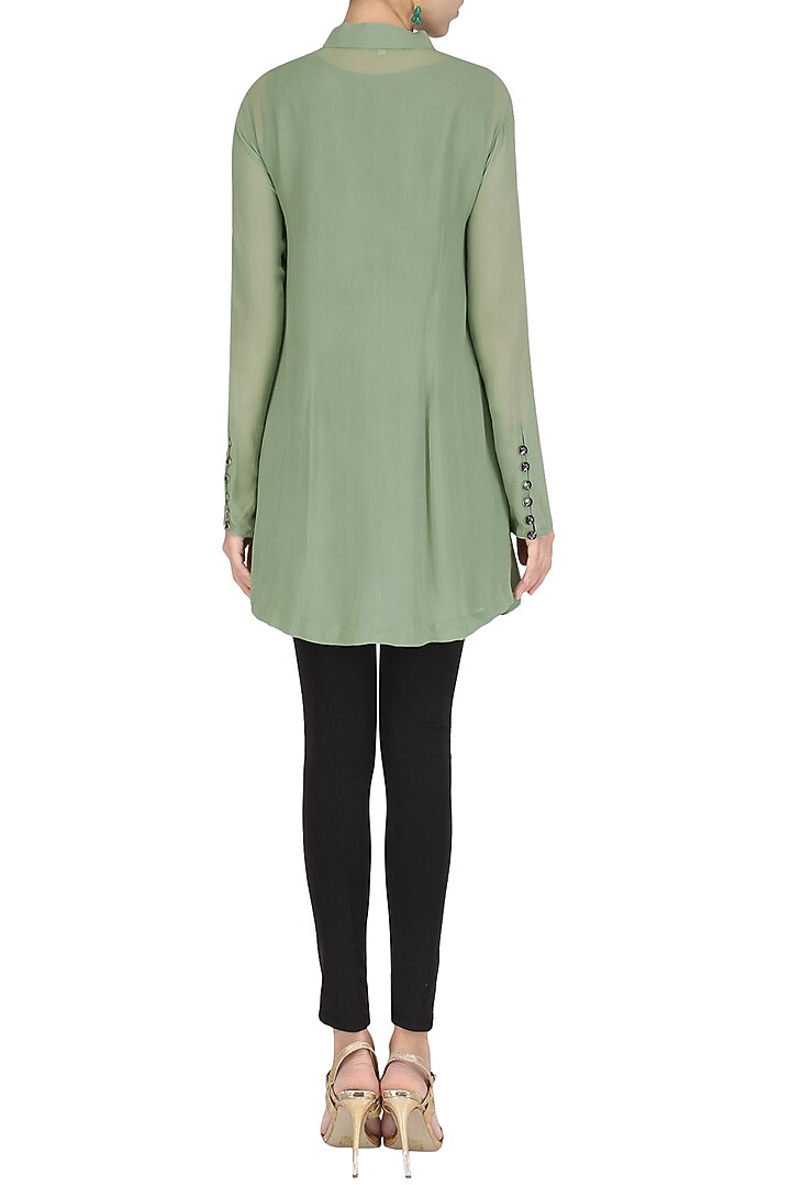Sage green embroidered tunic available only at Pernia's Pop Up Shop.