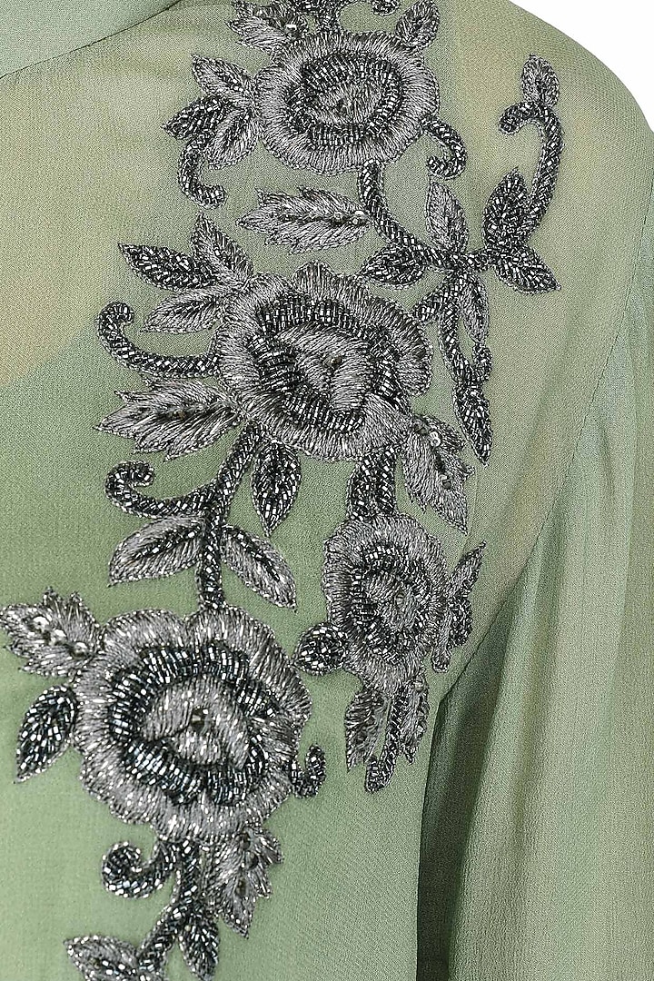 Sage green embroidered tunic available only at Pernia's Pop Up Shop.