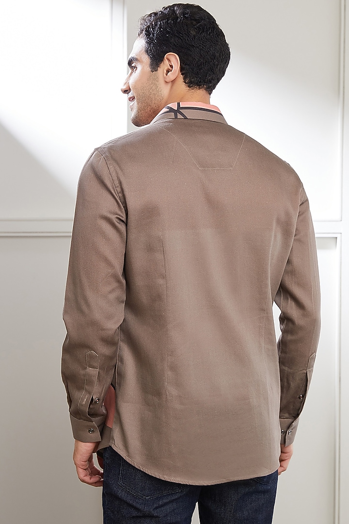 Multi-Colored Cotton Abstract Printed Party Wear Shirt by SEVENDC MEN at Pernia's Pop Up Shop
