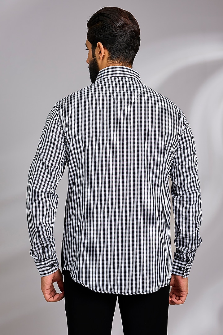 Black Cotton Party Wear Shirt by SEVENDC MEN at Pernia's Pop Up Shop