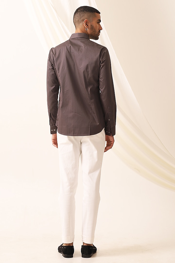 Multi-Colored Cotton Hand Embroidered Party Wear Shirt by SEVENDC MEN at Pernia's Pop Up Shop