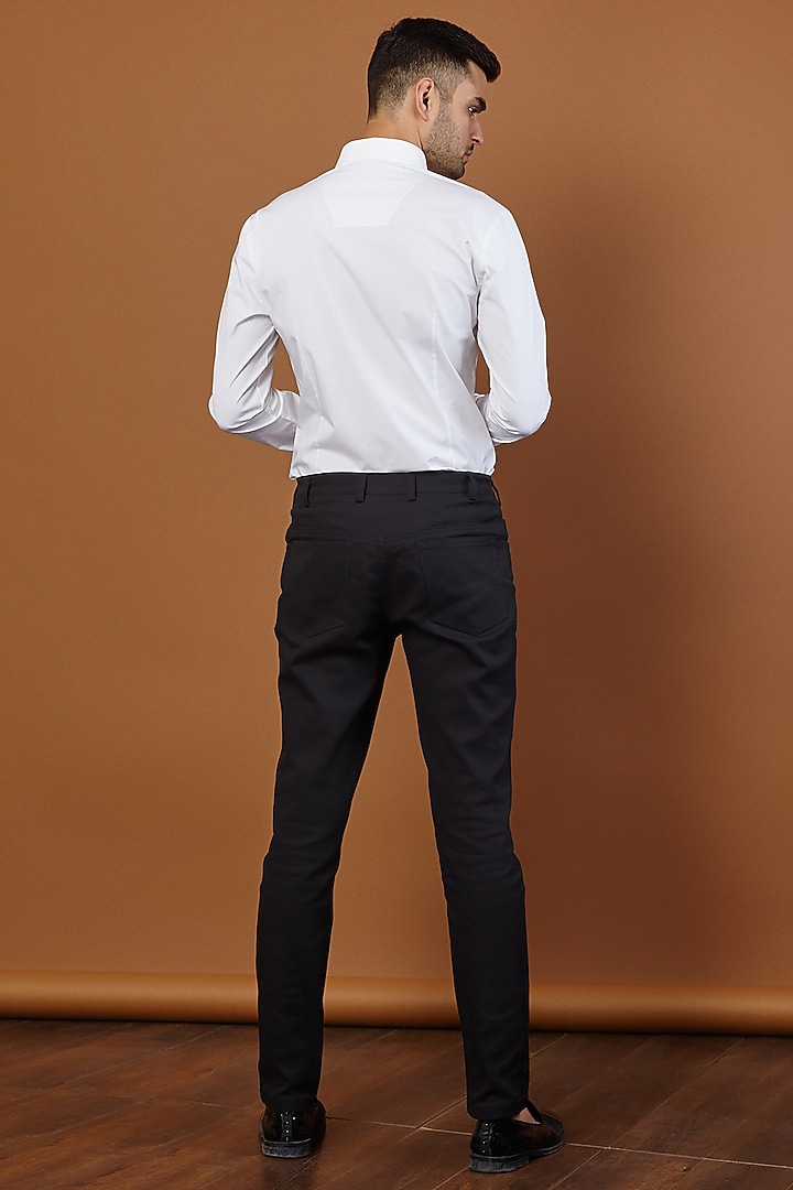 White Cotton Pleated Party Wear Shirt by SEVENDC MEN at Pernia's Pop Up Shop