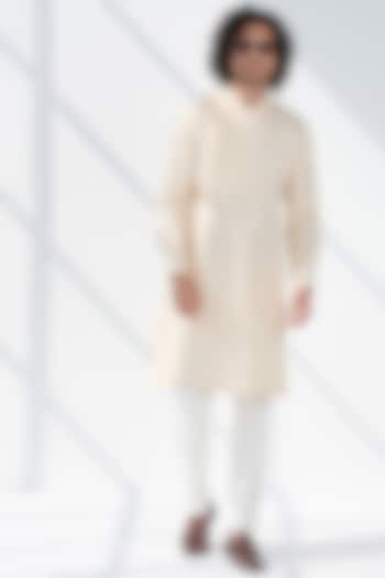 Ivory Cotton Kurta Set by SEVENDC MEN at Pernia's Pop Up Shop