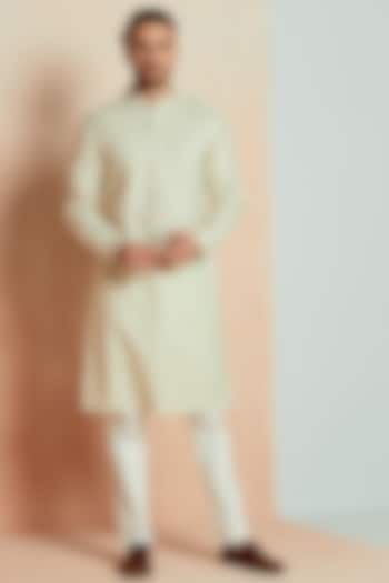 Ivory Pure Silk Kurta by SEVENDC MEN at Pernia's Pop Up Shop