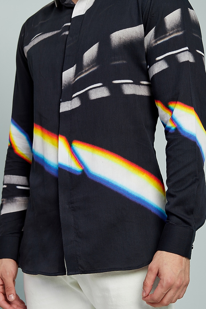 Multi-Coloured Printed Party Wear Shirt by SEVENDC MEN at Pernia's Pop Up Shop