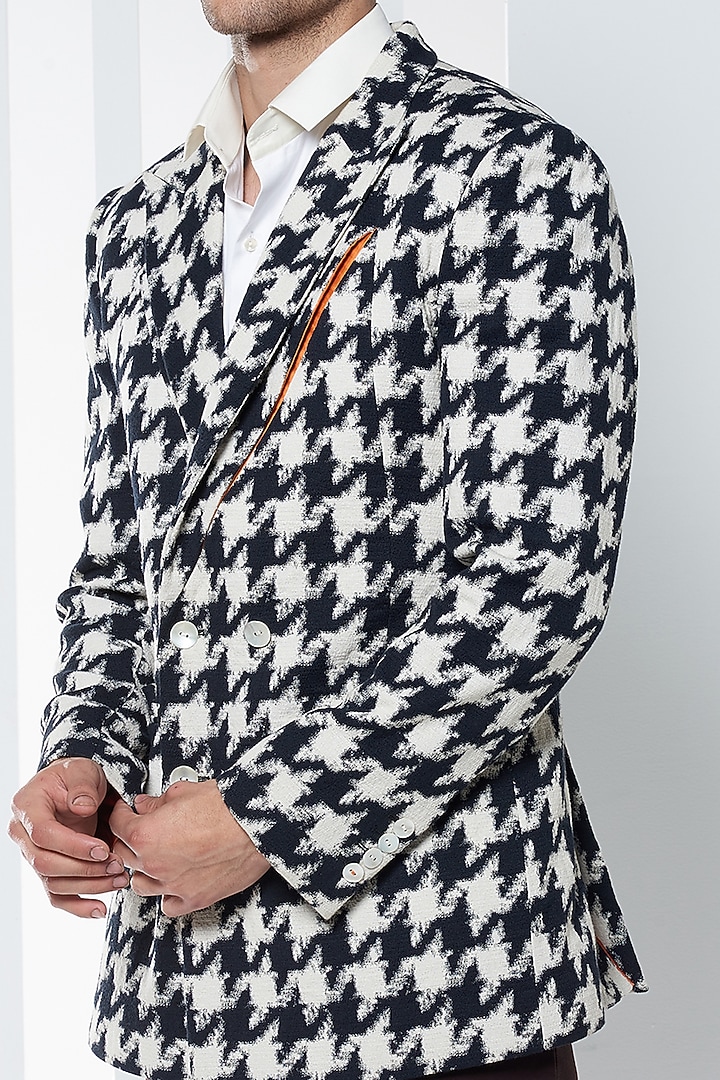 Black & White Cotton Twill Jacket by SEVENDC MEN at Pernia's Pop Up Shop