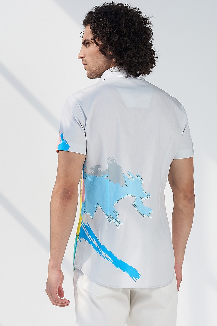 Multi-Coloured Printed Party Wear Shirt by SEVENDC MEN at Pernia's Pop Up Shop