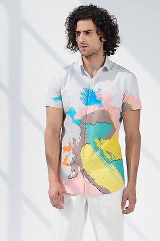 Multi-Coloured Printed Shirt by SEVENDC MEN