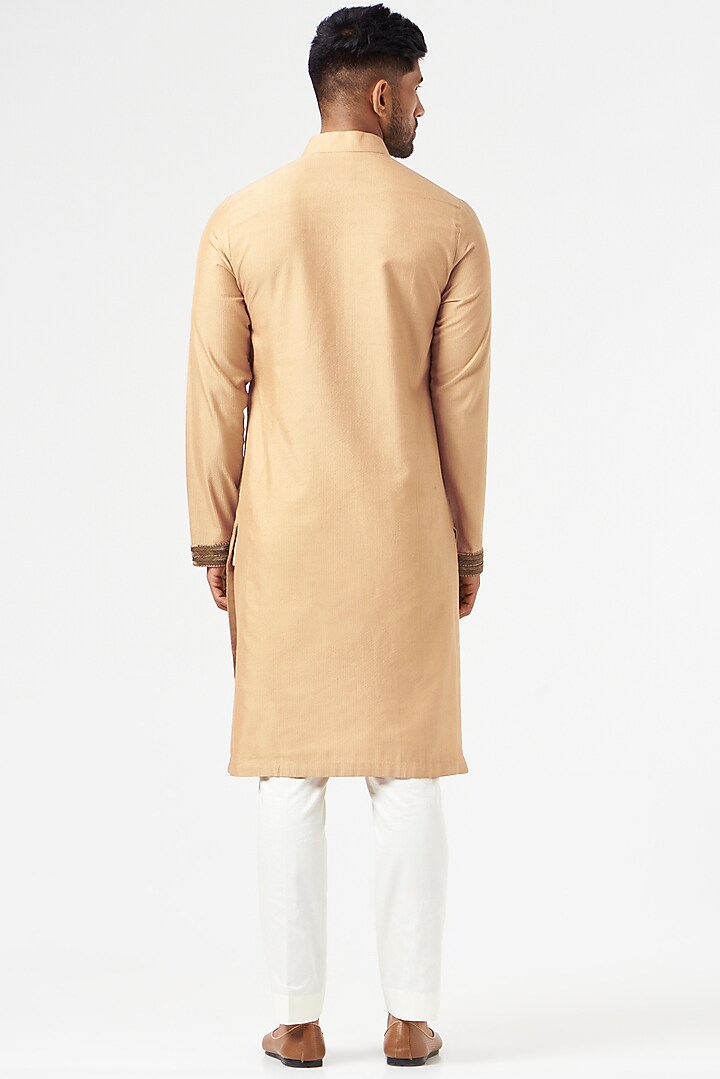 Gold Embroidered Kurta Set by SEVENDC MEN at Pernia's Pop Up Shop