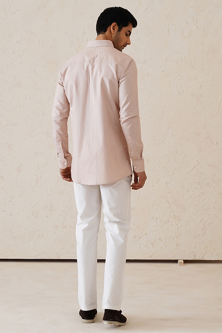 Dusty Pink Cotton Summer Shirt by SEVENDC MEN at Pernia's Pop Up Shop