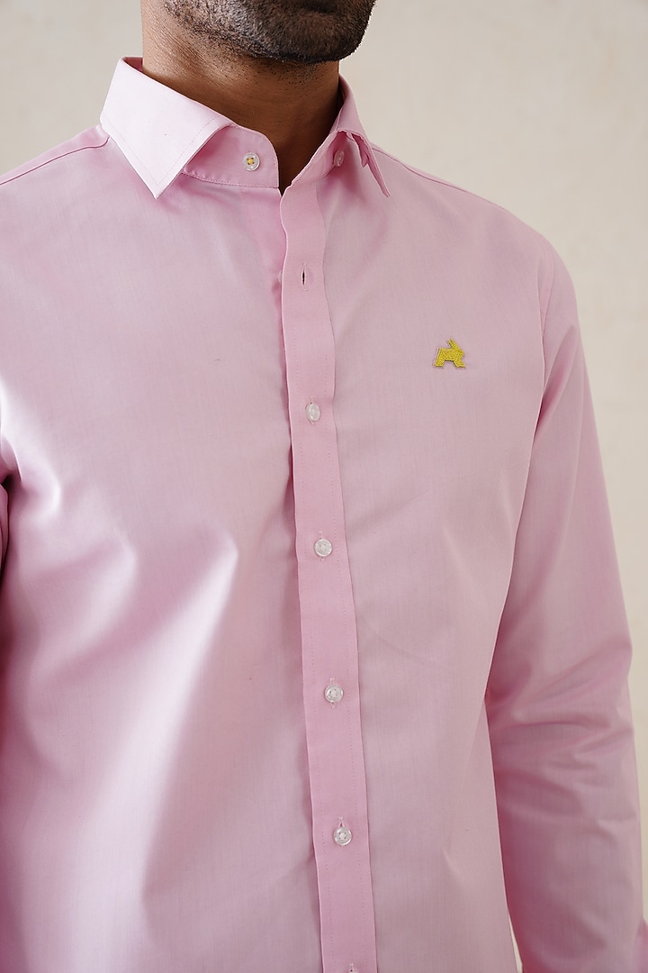 Pink Cotton Summer Shirt by SEVENDC MEN at Pernia's Pop Up Shop