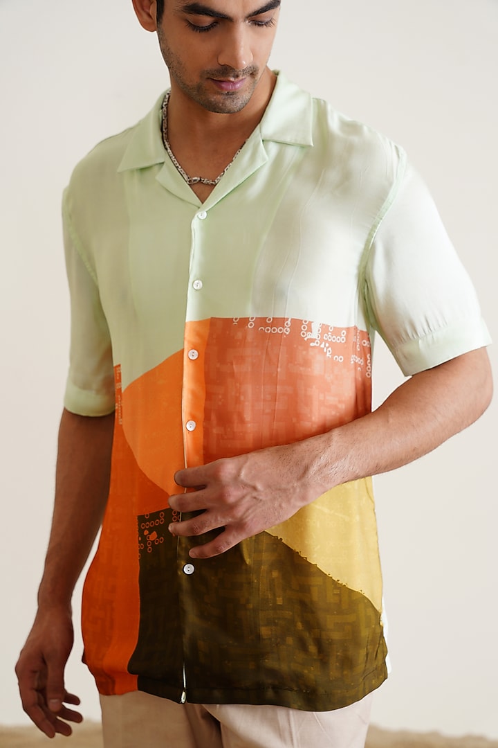 Multi-Colored Cotton Printed Summer Shirt by SEVENDC MEN at Pernia's Pop Up Shop