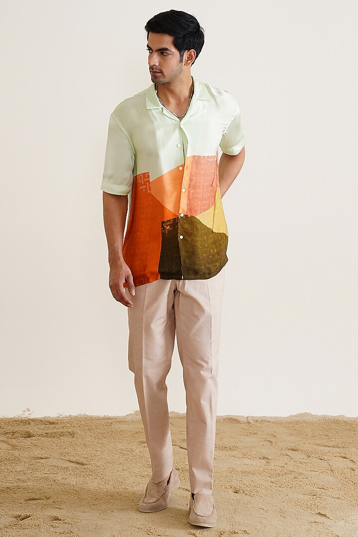 Multi-Colored Cotton Printed Summer Shirt by SEVENDC MEN at Pernia's Pop Up Shop