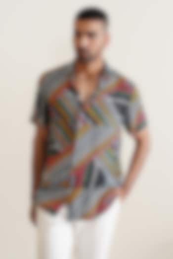 Multi-Colored Cotton Graphic Printed Summer Shirt by SEVENDC MEN at Pernia's Pop Up Shop