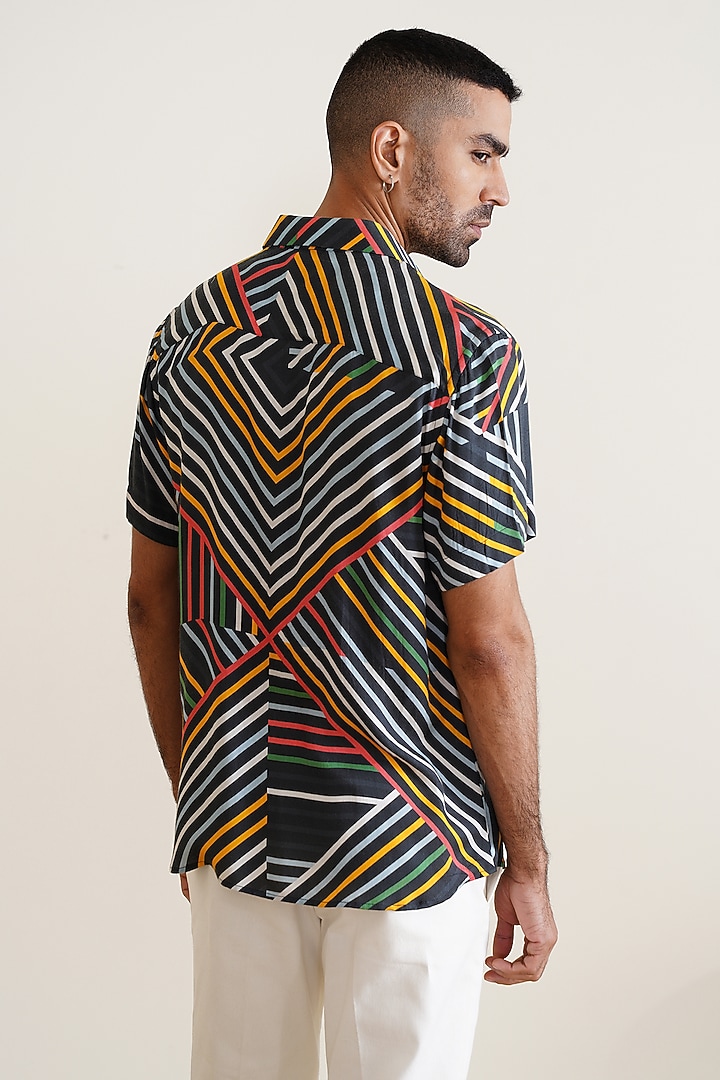 Multi-Colored Cotton Graphic Printed Summer Shirt by SEVENDC MEN at Pernia's Pop Up Shop