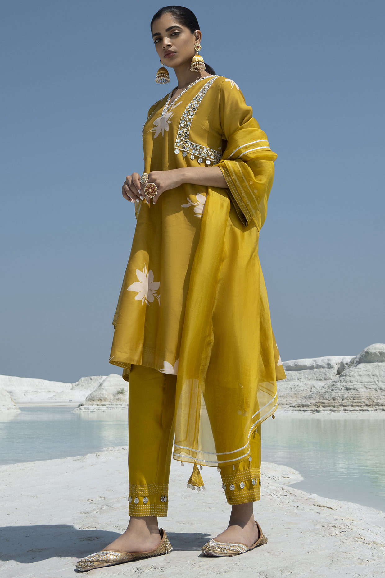 Amber Embroidered Kurta Set by Seeaash