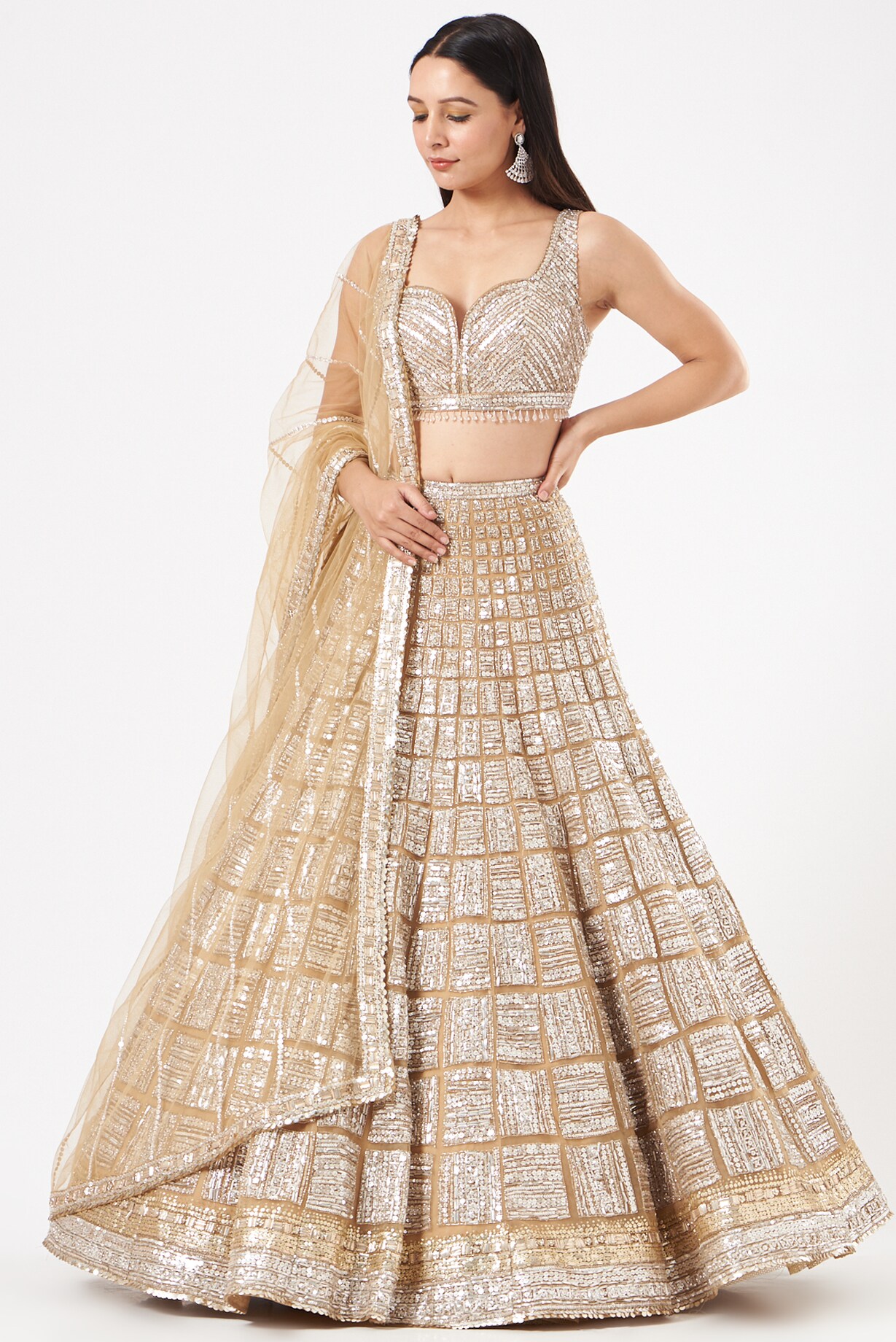 Gold Embroidered Lehenga Set main image 0