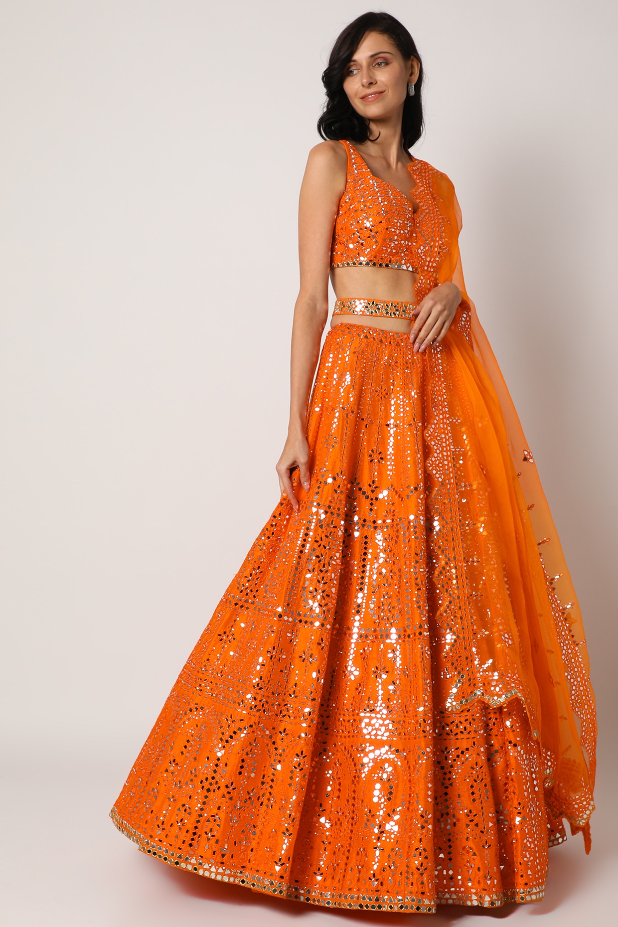 Festive/ Party/ Sangeet/ Wedding Thread Work Gown In Pink, 40% OFF