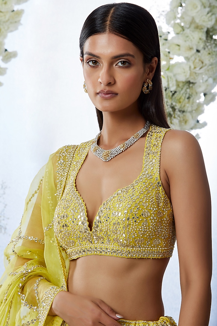 SEEMA DIWAN IN SUNSHINE YELLOW LEHENGA SET main image 1