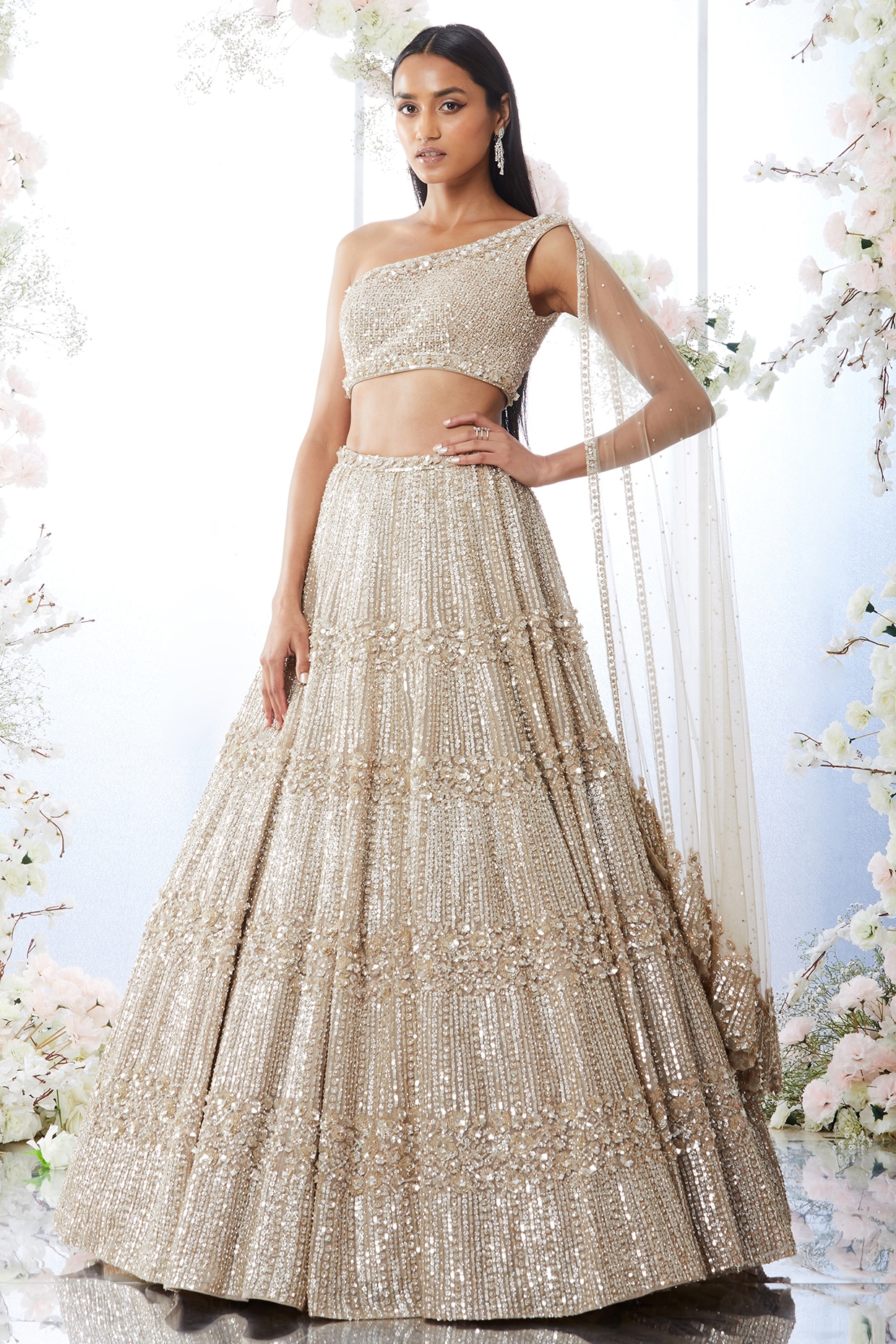 Latest 50 Crop Top and Lehenga Designs (2022) - Tips and Beauty | Lehenga  designs, Blouses for women, Indian outfits lehenga