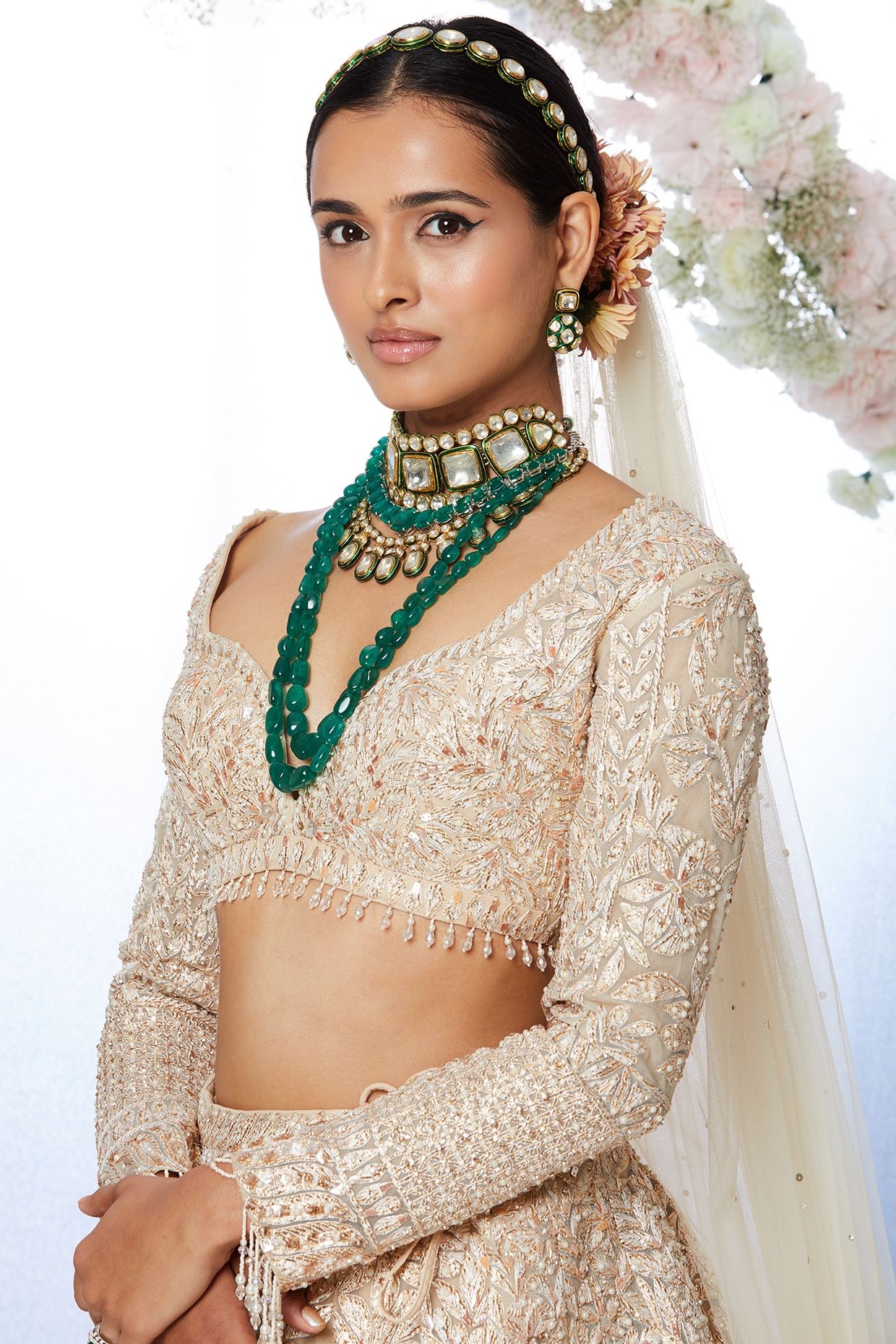 10 Brides who Matched their Pastel Lehengas with Stunning Jewellery |  Bridal Look | Wedding Blog