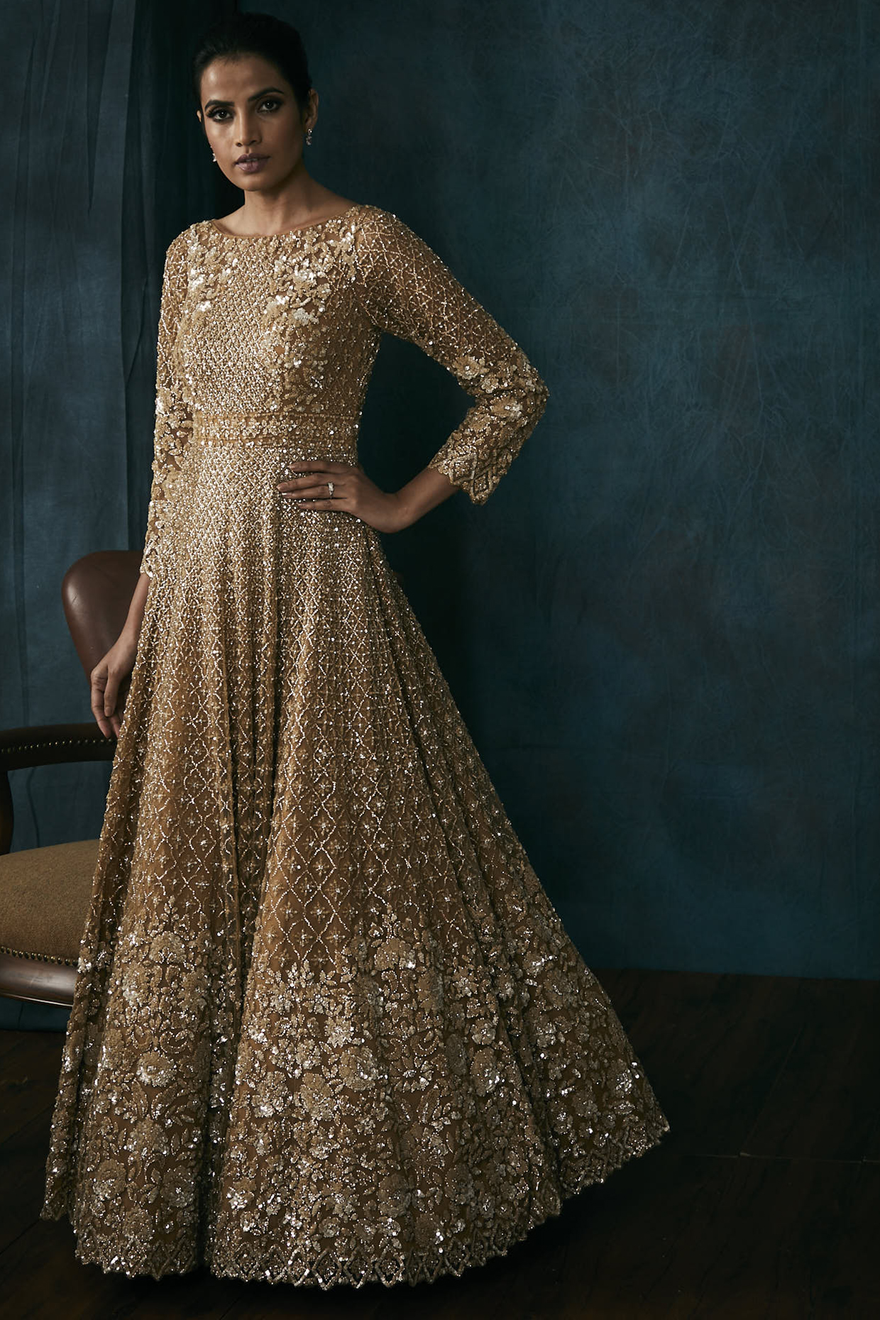full gown with dupatta