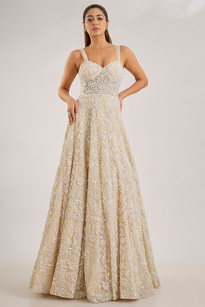 Nude Net Bridal Gown by Seema Gujral at Pernia's Pop Up Shop