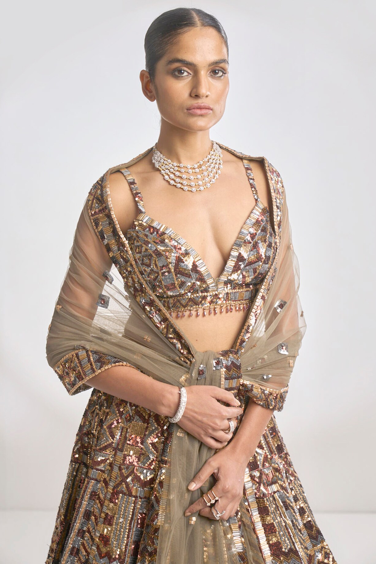 Sage Green Splendor Embroidered Lehenga Set