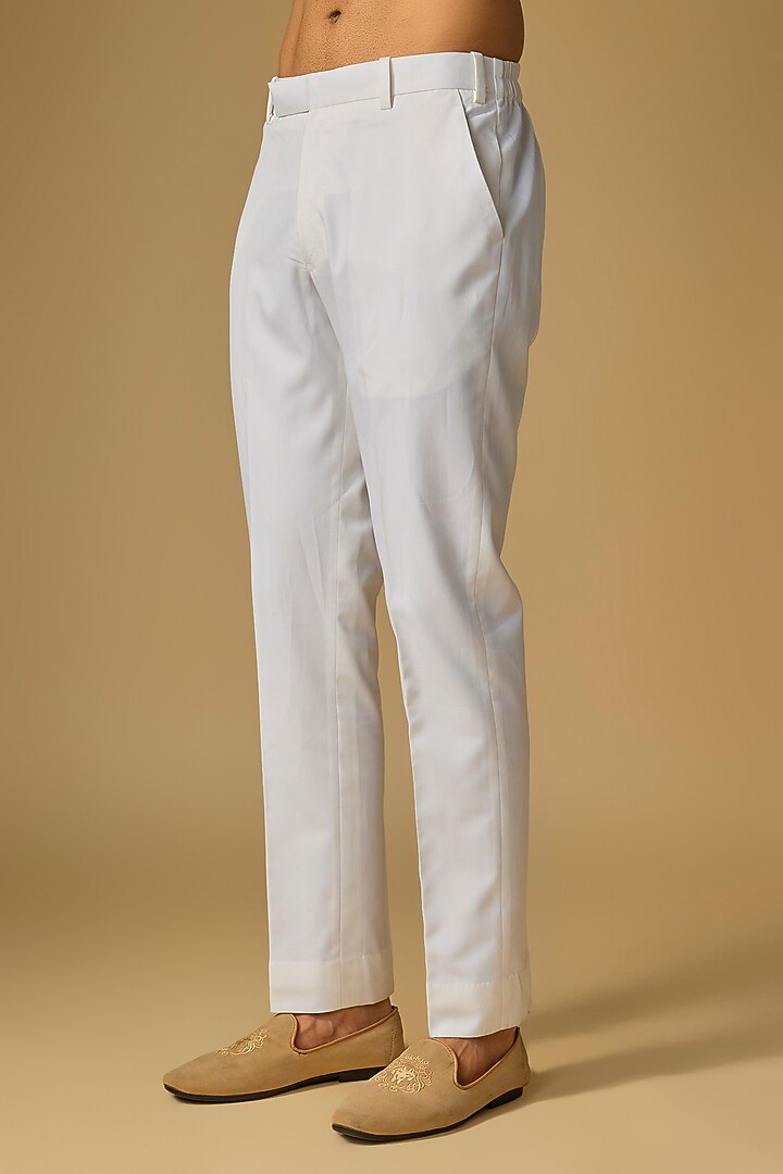 Gold & Ivory Silk Embroidered Groom Sherwani Set by Seema Gujral Men at Pernia's Pop Up Shop