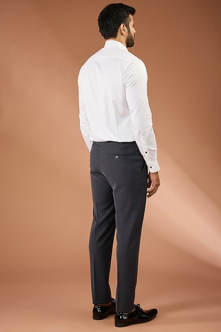 Black Suiting Fabric Embroidered Tuxedo Set by Seema Gujral Men at Pernia's Pop Up Shop
