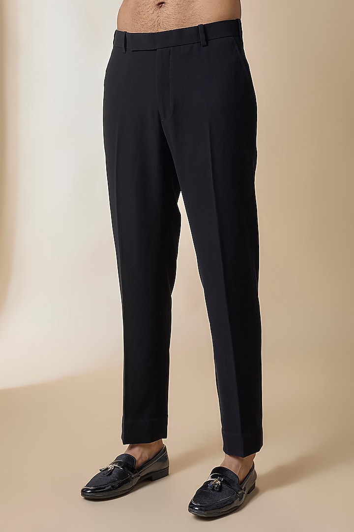 Black Suiting Groom Bandhgala Set by Seema Gujral Men at Pernia's Pop Up Shop
