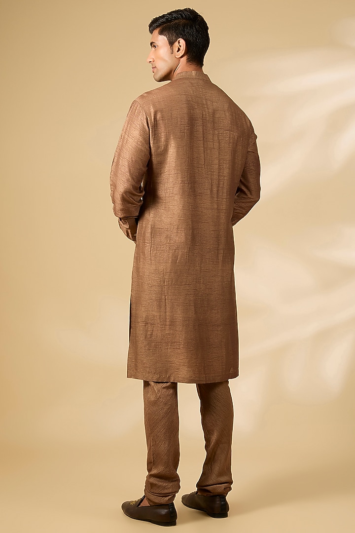Military Green Raw Silk Thread Embroidered Groom Sherwani Set by Seema Gujral Men at Pernia's Pop Up Shop