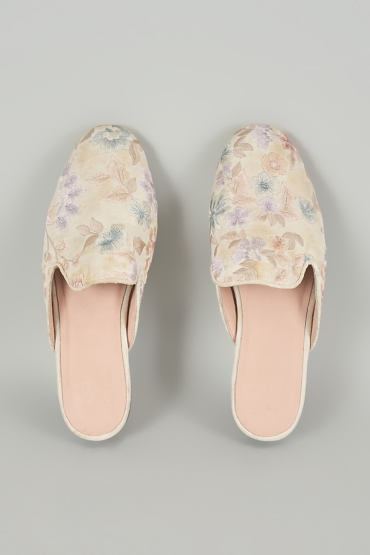 Multi-Colored Silk & Leather Loafers by Seema Gujral Men at Pernia's Pop Up Shop