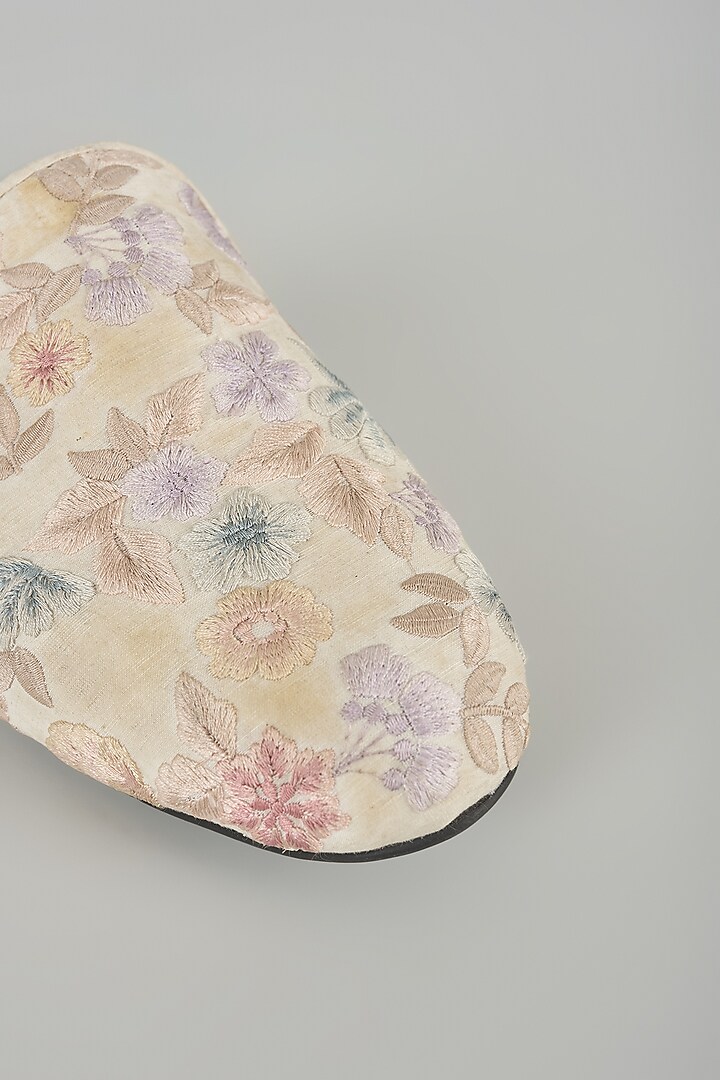Multi-Colored Silk & Leather Loafers by Seema Gujral Men at Pernia's Pop Up Shop