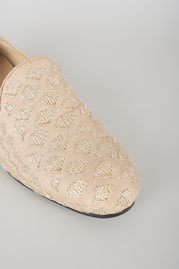 Sage Green Leather Juttis by Seema Gujral Men at Pernia's Pop Up Shop