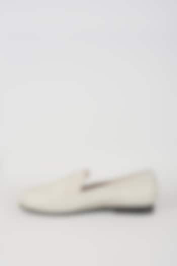 Aqua Green Leather Juttis by Seema Gujral Men at Pernia's Pop Up Shop