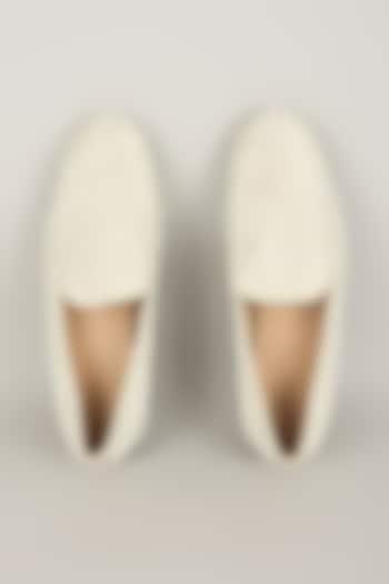 Powder Blue Silk Loafers by Seema Gujral Men at Pernia's Pop Up Shop