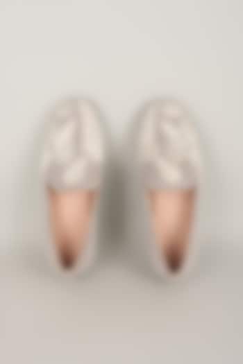 Grey Silk Loafers by Seema Gujral Men at Pernia's Pop Up Shop