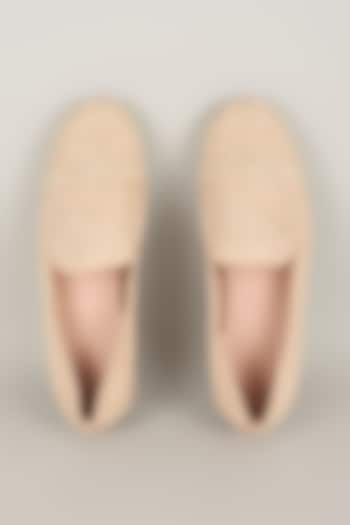 Pink Silk Loafers by Seema Gujral Men at Pernia's Pop Up Shop
