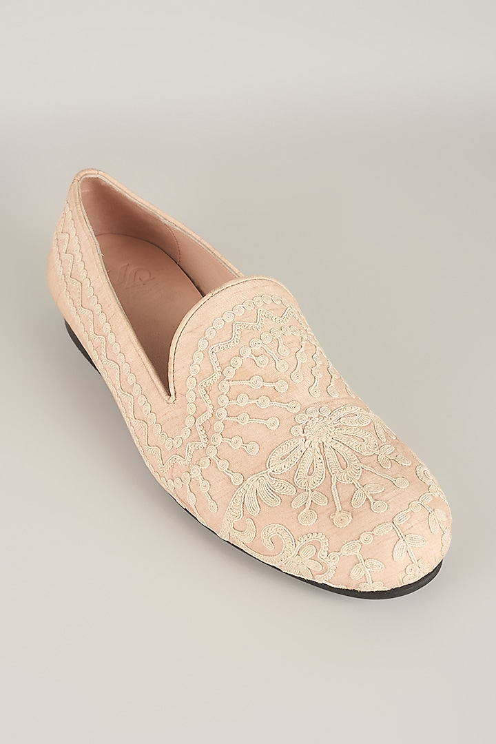 Pink Silk Loafers by Seema Gujral Men at Pernia's Pop Up Shop
