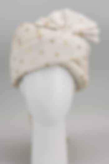 White Cotton Boota Work Safa by Seema Gujral Men at Pernia's Pop Up Shop