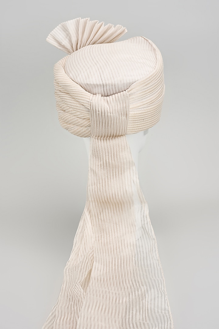 Off-White Cotton Safa by Seema Gujral Men at Pernia's Pop Up Shop