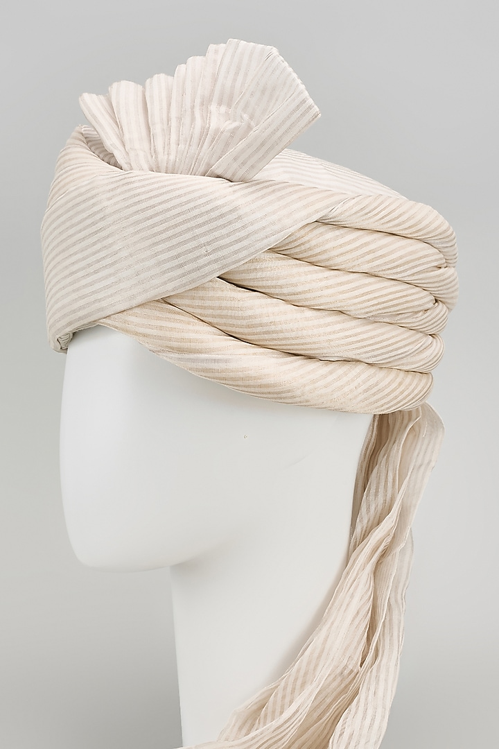 Off-White Cotton Safa by Seema Gujral Men at Pernia's Pop Up Shop
