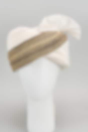 White Cotton Safa by Seema Gujral Men at Pernia's Pop Up Shop