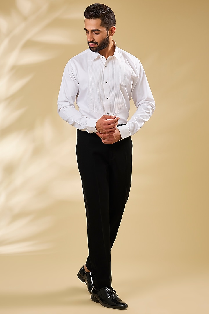 Wine Velvet Bugal Bead Embroidered Tuxedo Set by Seema Gujral Men at Pernia's Pop Up Shop
